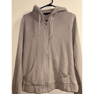 BCBG Maxazaria full zip up bling hoodie size large